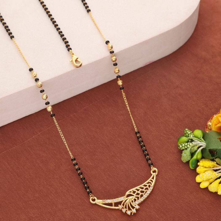 Micro gold polish manglsutra 2052 Costume jewellery distributors